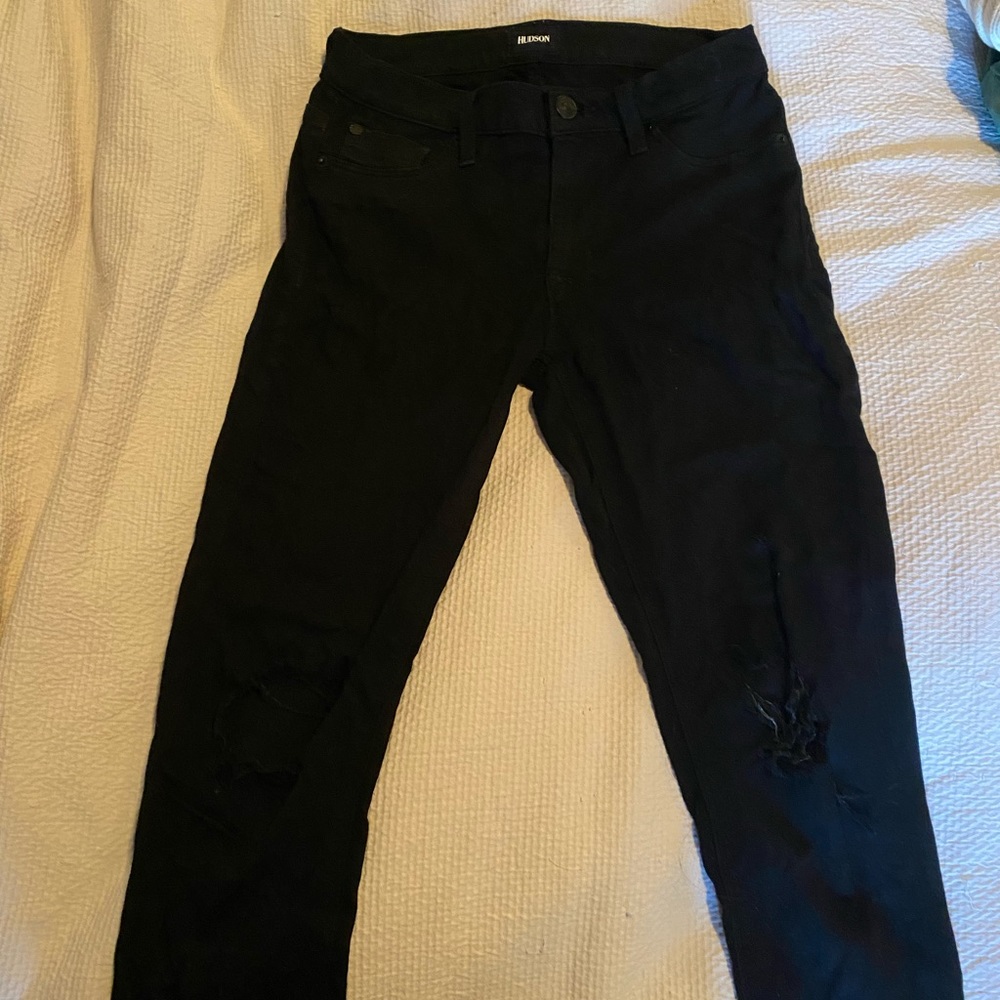 Hudson Jeans- black and distressed